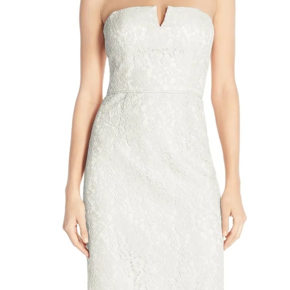 Donna Morgan Quinn White Lace Dress Size 6 - Picture 3 of 5